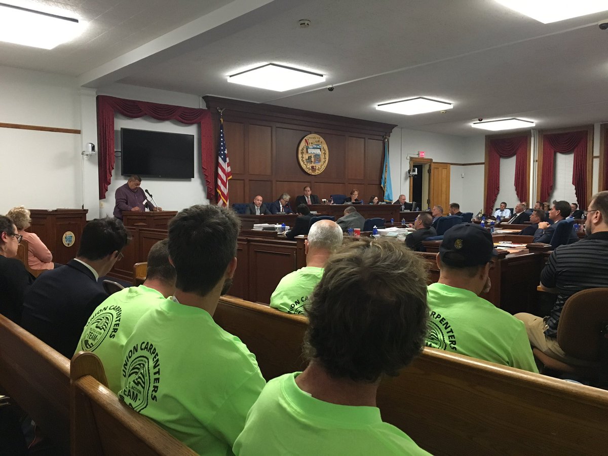 276Carpenters's tweet photo. Last Thursday carpenters went to the Niagara County Legislature in support of a resolution for responsible bidder requirements on Niagara County projects. Work performed with public money should be performed by responsible and capable bidders #NERCC #Carpenters276 https://t.co/gm47drQ5ye