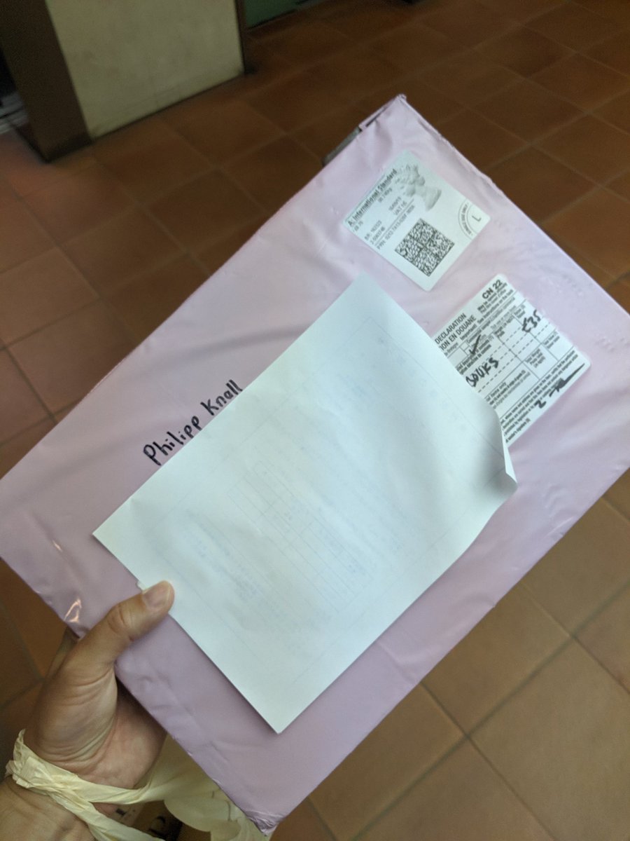 philknall's tweet image. Oohh, a pink box from the UK? Whatever can it be? 
#comics #shortbox