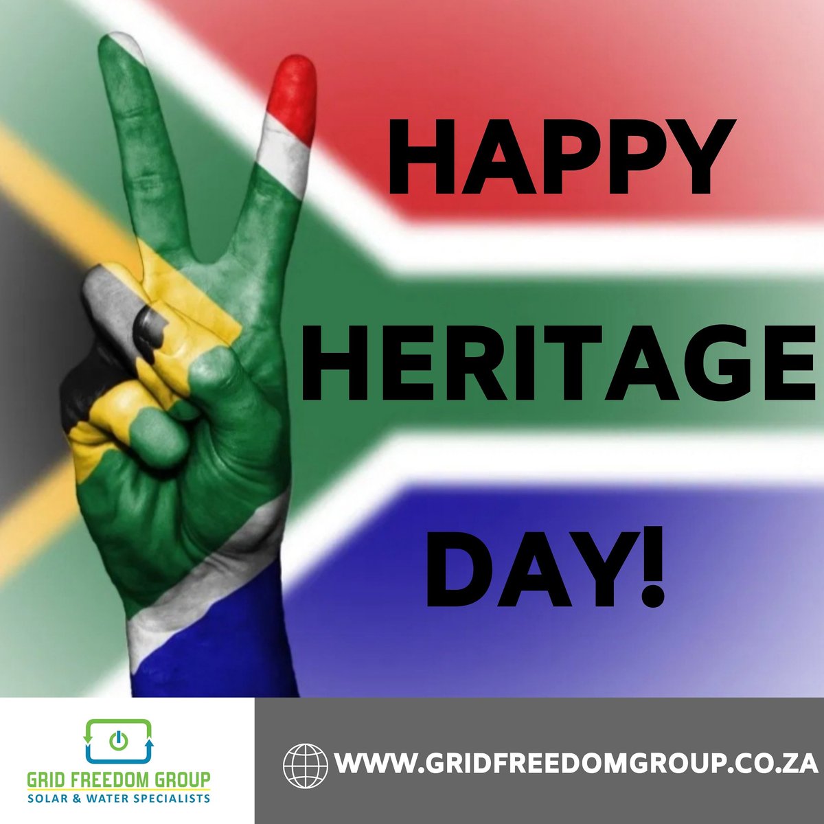 group_grid's tweet image. Wishing everyone a Happy Heritage Day from the Grid Freedom Group Team 🌍
 #heritageday #southafrica #proudlysouthafrican