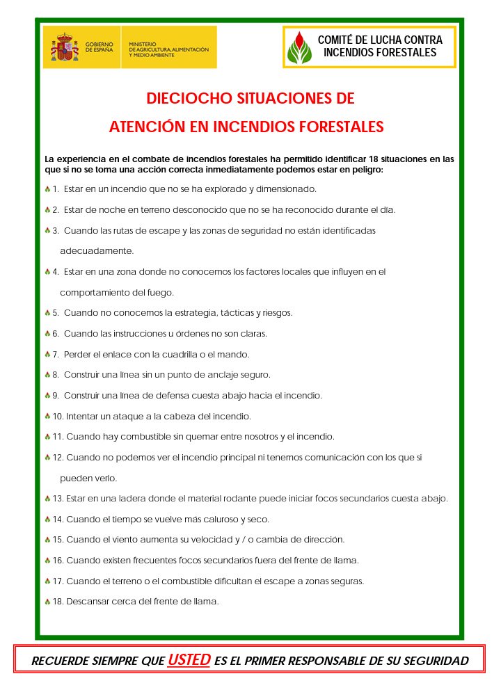 diegovarelapena's tweet image. Nos #IIFF a seguridade é o 1° e os #AxentesAmbientais coma #DTE (Directores Técnicos de Extinción) somos os seus máximos responsables, así como d decidir a táctica e a estratexia a seguir,pero como despois d apagarse todo o mundo opina, deixo 📷 información d interese do @mapagob