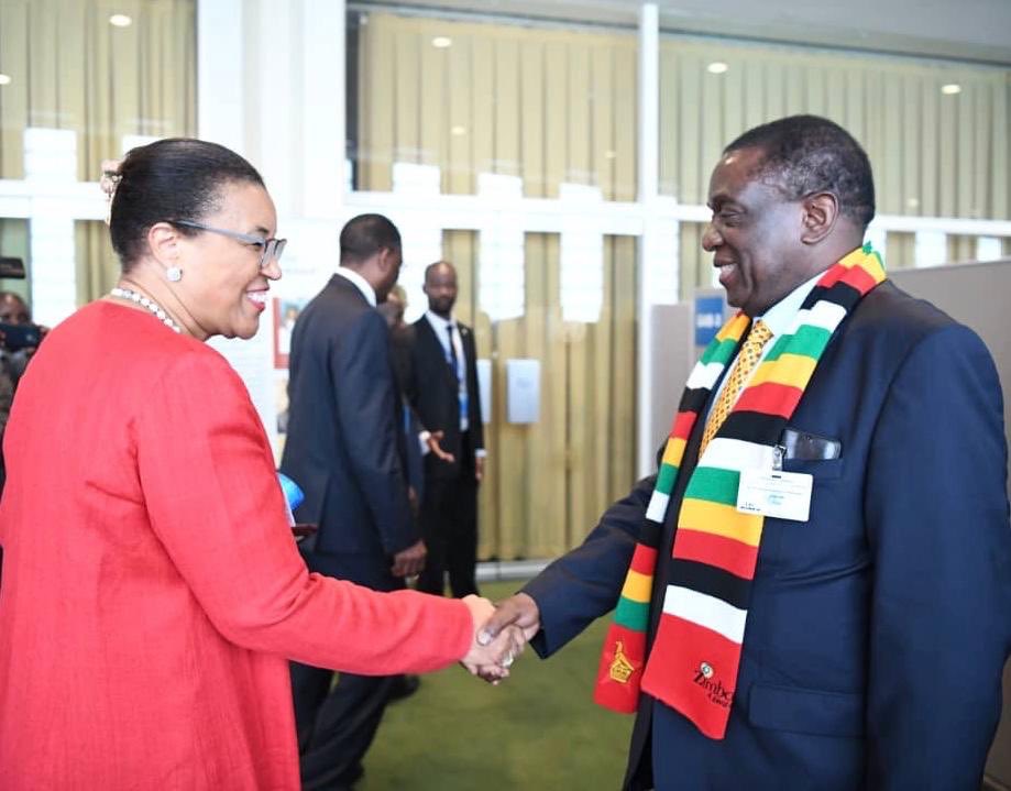 edmnangagwa's tweet image. Excellent day yesterday at the UN, including productive meetings with Norwegian PM @erna_solberg and Commonwealth Secretary General @PScotlandCSG. Now beginning another busy day as we push for the interests of the Zimbabwean people on the global stage