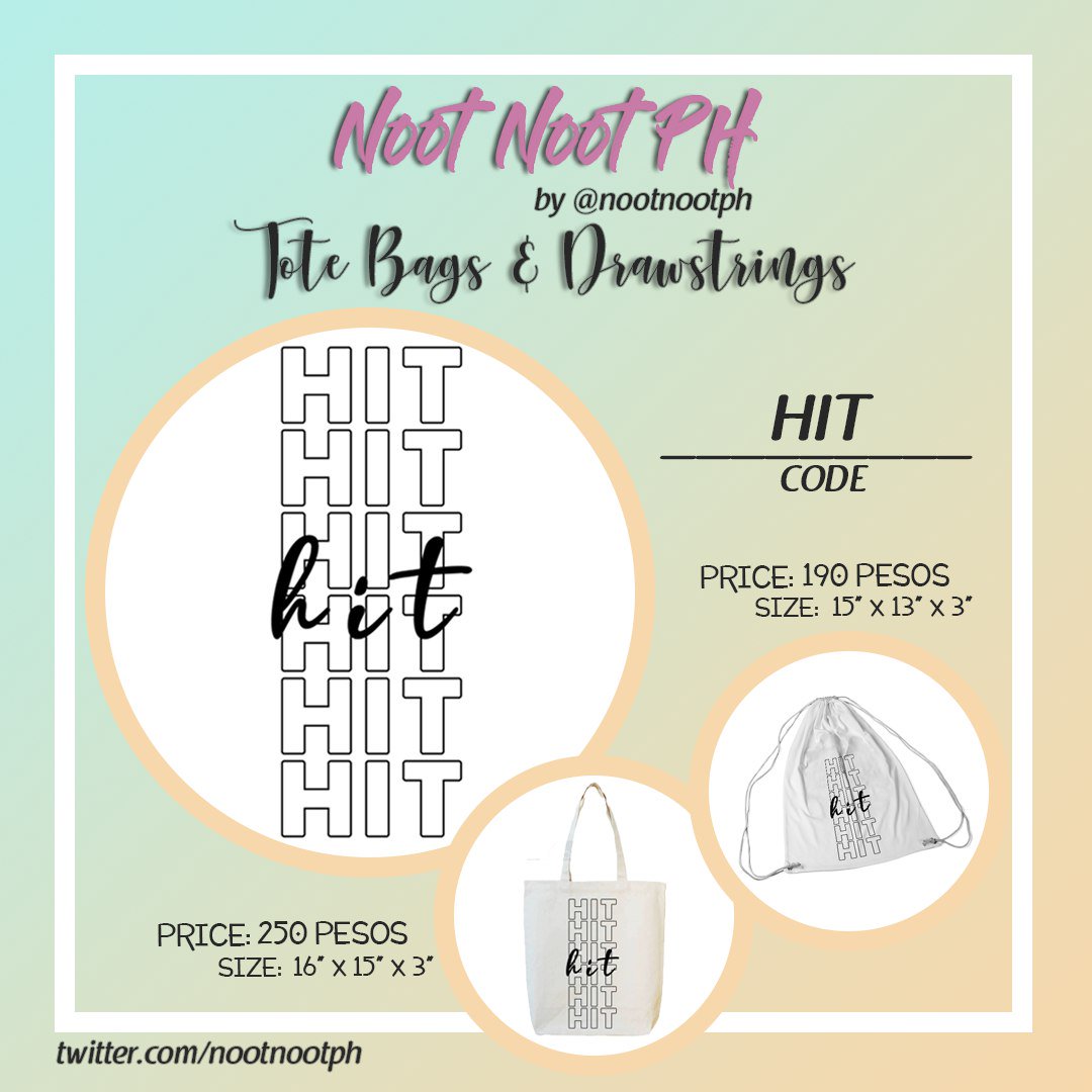 nootnootph's tweet photo. TOTES and DRAWSTRINGS #N2PH https://t.co/T1UkPeUcnT