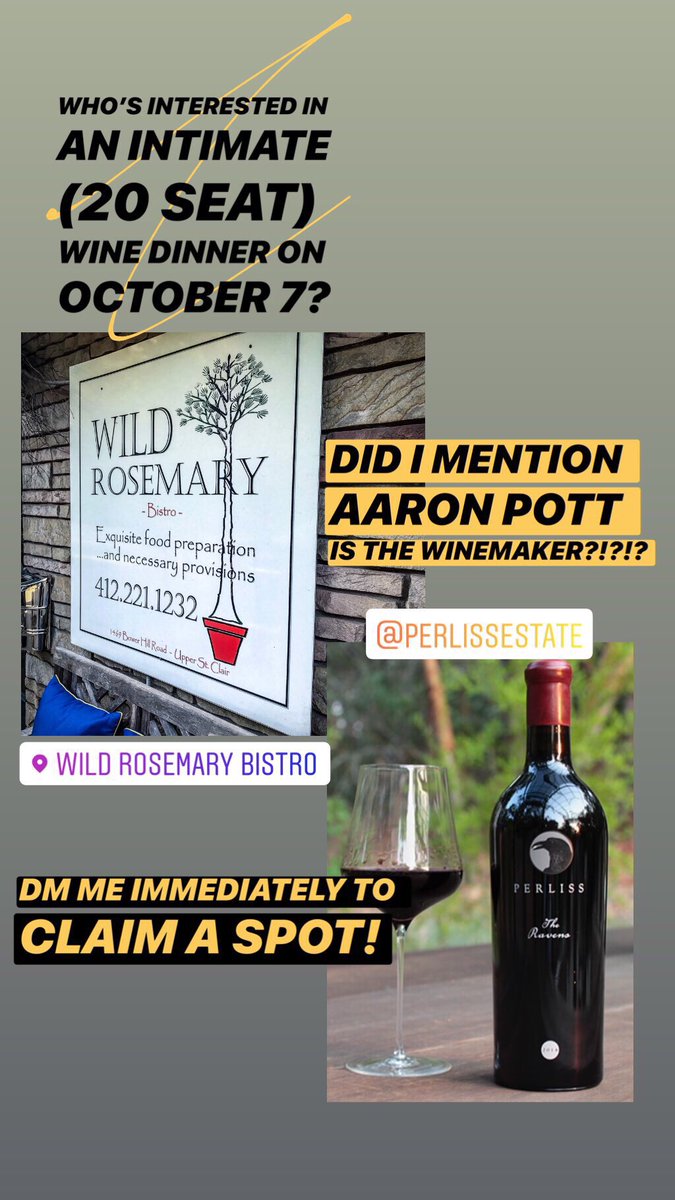 Hey #Pittsburgh Don’t miss this intimate 20 seat wine dinner. Contact me if interested. #pgh #pghevents #pittsburghevents #412 #pghfoodie #pghrestaurant #pittsburghfoodie #pittsburghrestaurant #pghfoodies #pittsburghfoodies #pghfood #pittsburghfood