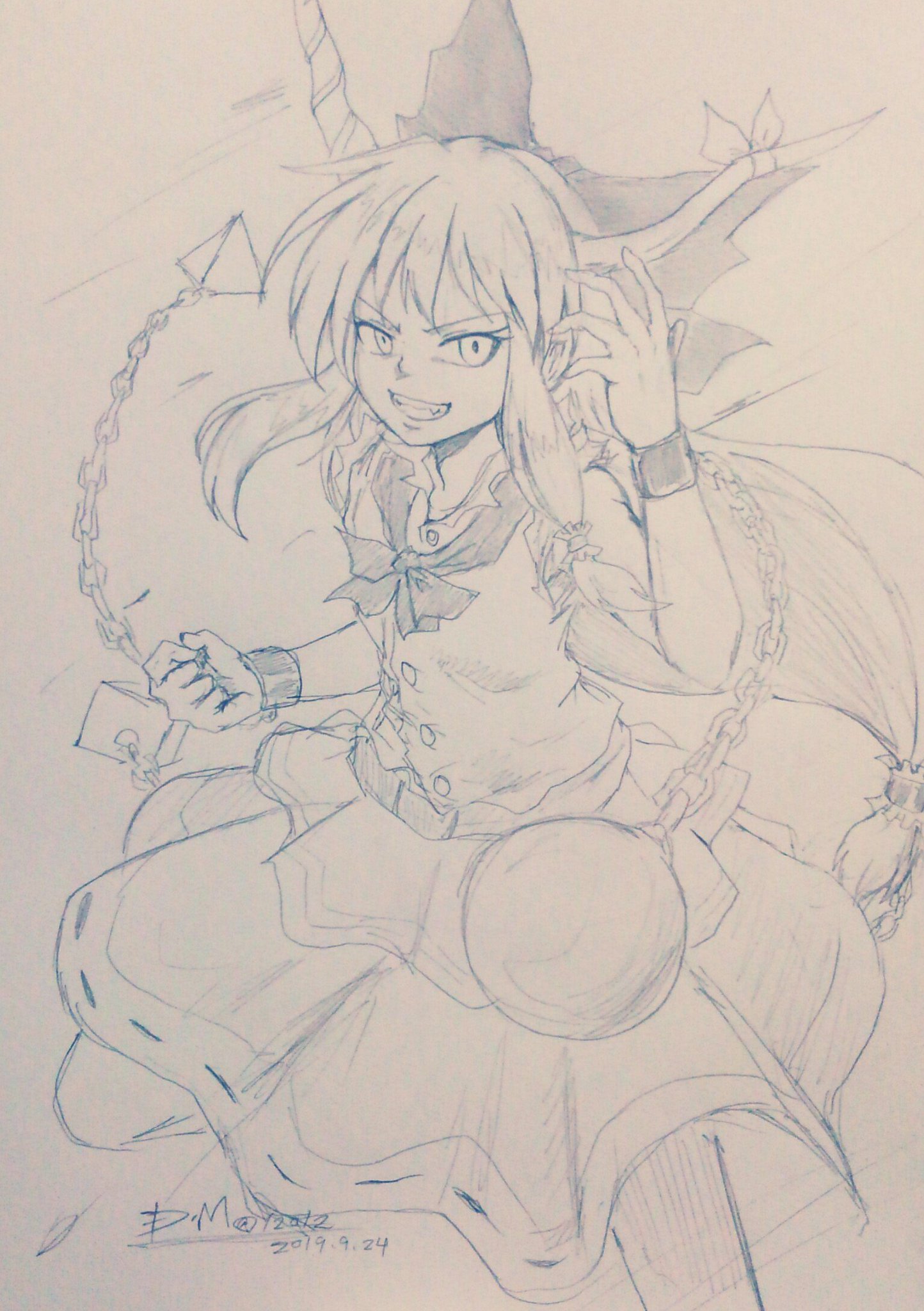 Twitter पर D M 本日のイラスト 伊吹萃香