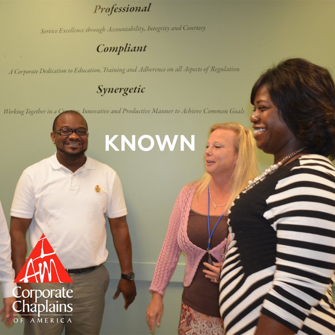 CorpChapAmerica's tweet image. Too many employees are surrounded by peers and can’t find a friend in the office. Let’s change that.

#known #caredfor #CCA #Chaplains