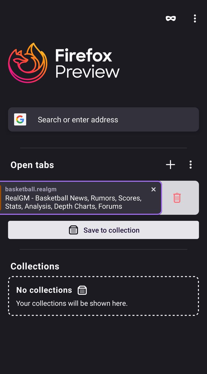 Antlam's tweet image. So happy this made it in! #FirefoxPreview Swipe-to-delete is both intuitive and smooth, nice job team! Cc/ @shorlander @jeffboek