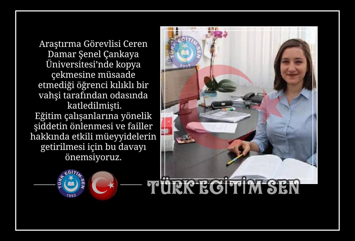 Eğitim çalışanlarına yönelik şiddete karşı önleyici tedbirler alınmalı ve failler için etkili müeyyideler getirilmelidir.
Yasa koyucuları göreve davet ediyoruz..
#CerenDamarlarÖlmesin
<a href="/Egitimsehidi/">Mustafa Damar</a>