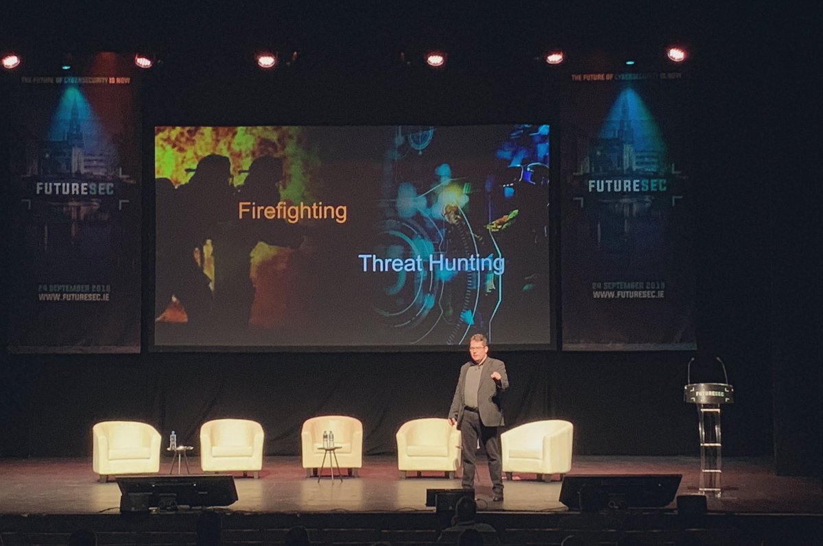 ralucasaceanu's tweet photo. Can you tell that our CTO is ex-army? #futuresec19 https://t.co/dLigYqX48u