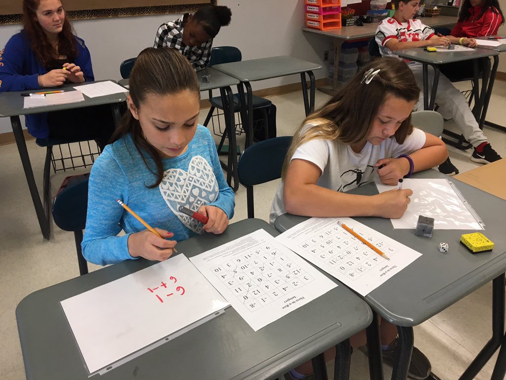 MrsMelAnnThomas's tweet photo. Tic Tac Toe Integer 3 in a row. #fultonraiders https://t.co/LooQSayxJG