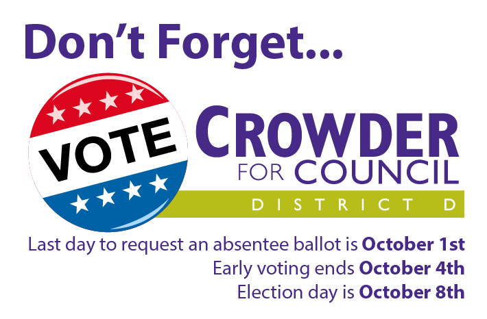 Here are a few important dates for voting in the City of Raleigh election.