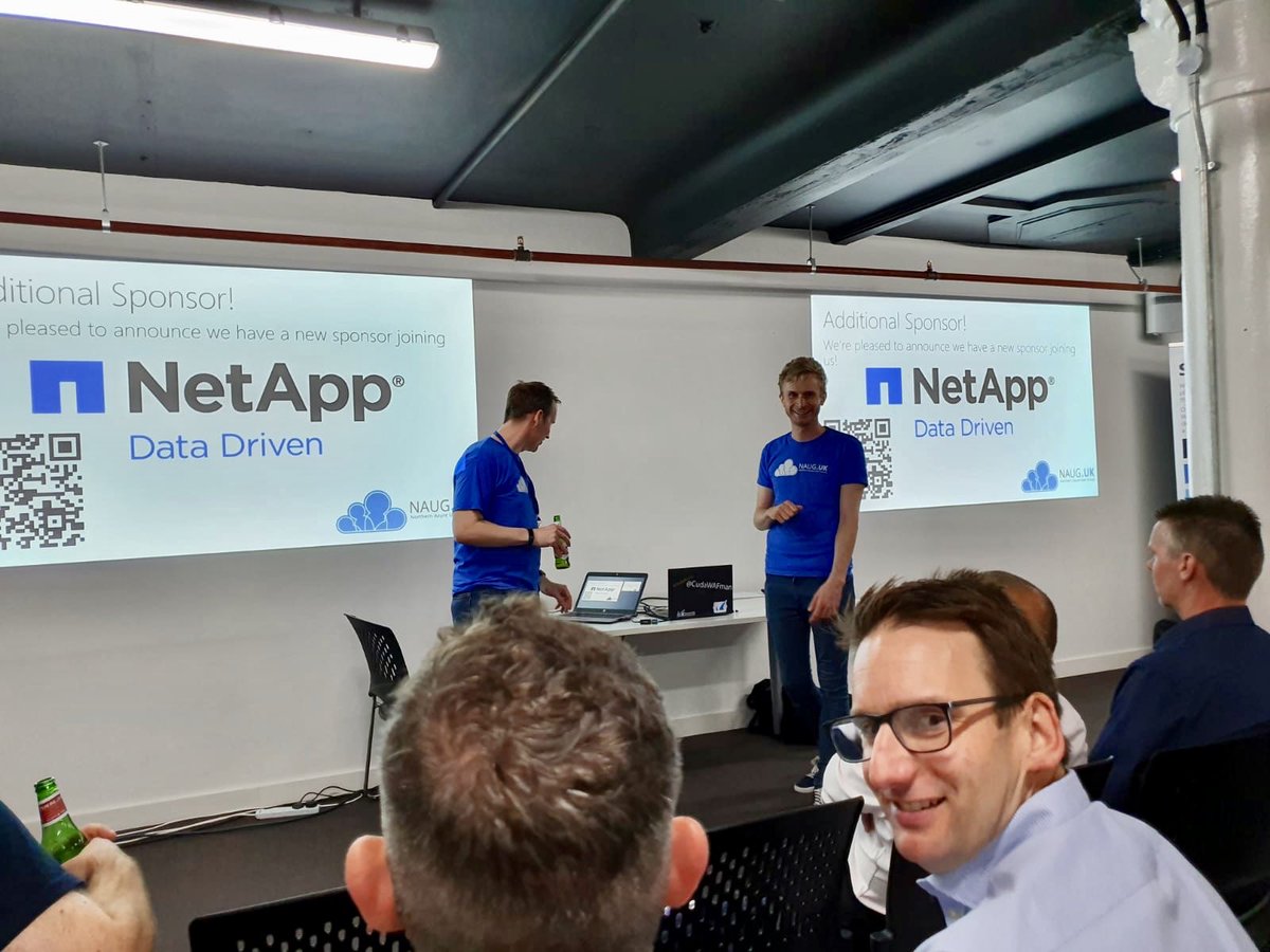 MartAtWork's tweet image. Good to see who’s sponsoring @NorthernAzureUG in Manchester with @kirk__ryan  presenting Azure #netapp files