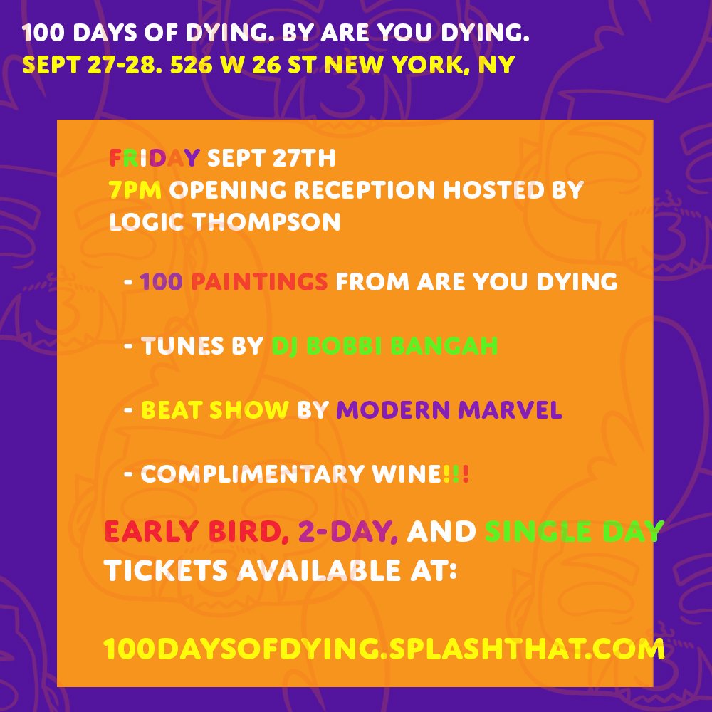 AreYouDying's tweet photo. #100DaysOfDying 100 Paintings by Logic Thompson
https://t.co/NI2d33QItt https://t.co/kfufJmm6r8