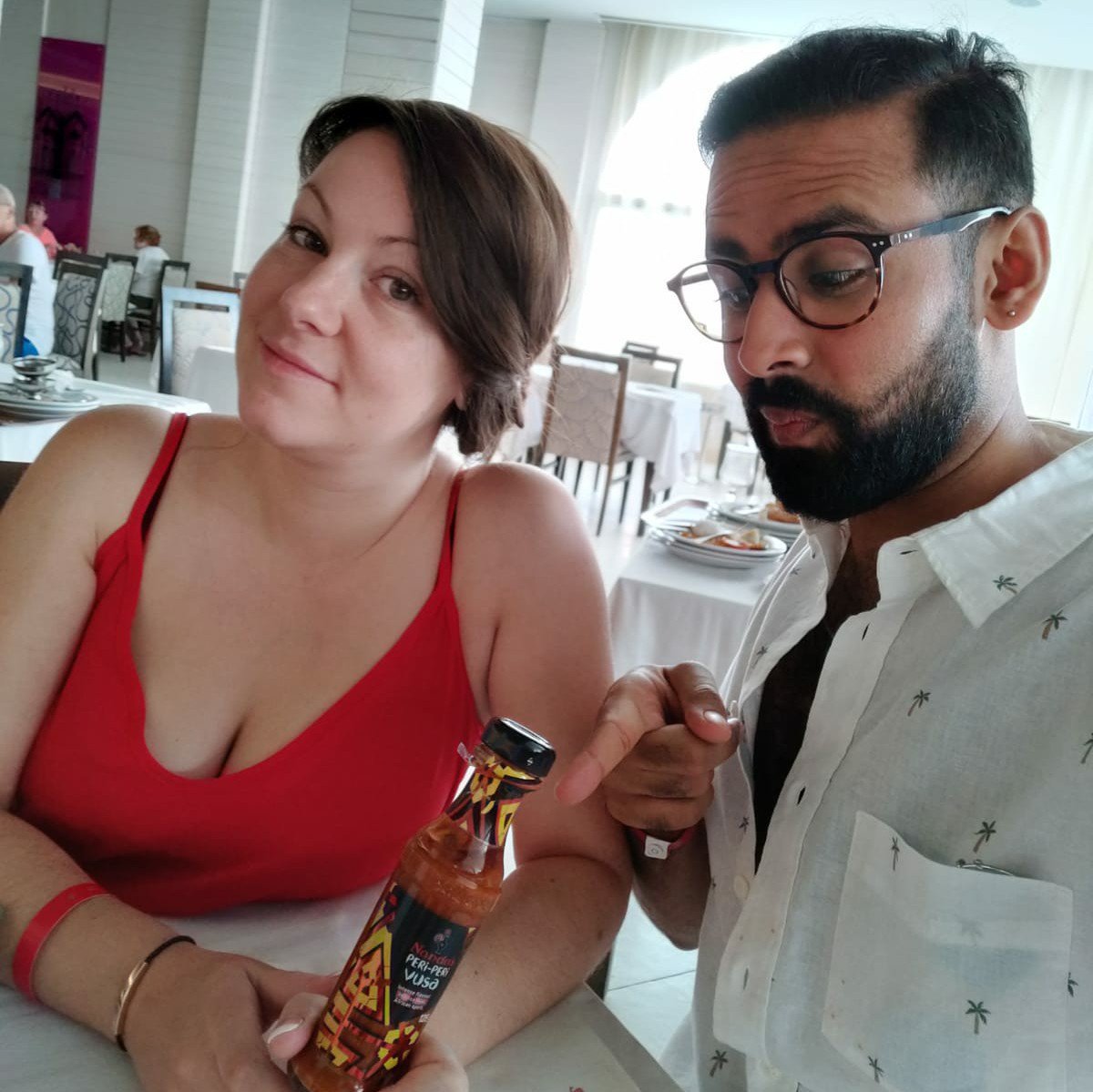 PittCharley's tweet photo. Well we survived the #ThomasCook collapse &amp; have landed thanks to #ATOL Really impressed with how it was handled. Holiday is nothing but good memories including my man's need for his #hotsauce https://t.co/bWtCIhwSDN