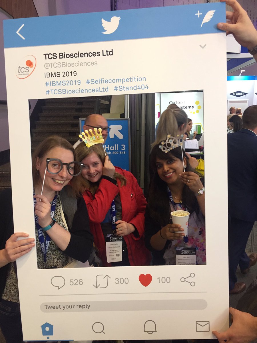 wolveskaren's tweet photo. Great day at #IBMSCongress2019 #IBMS2019 #TCSBiosciencesLtd #Selfiecompetition #Stand404 https://t.co/1PEeA1rsq5