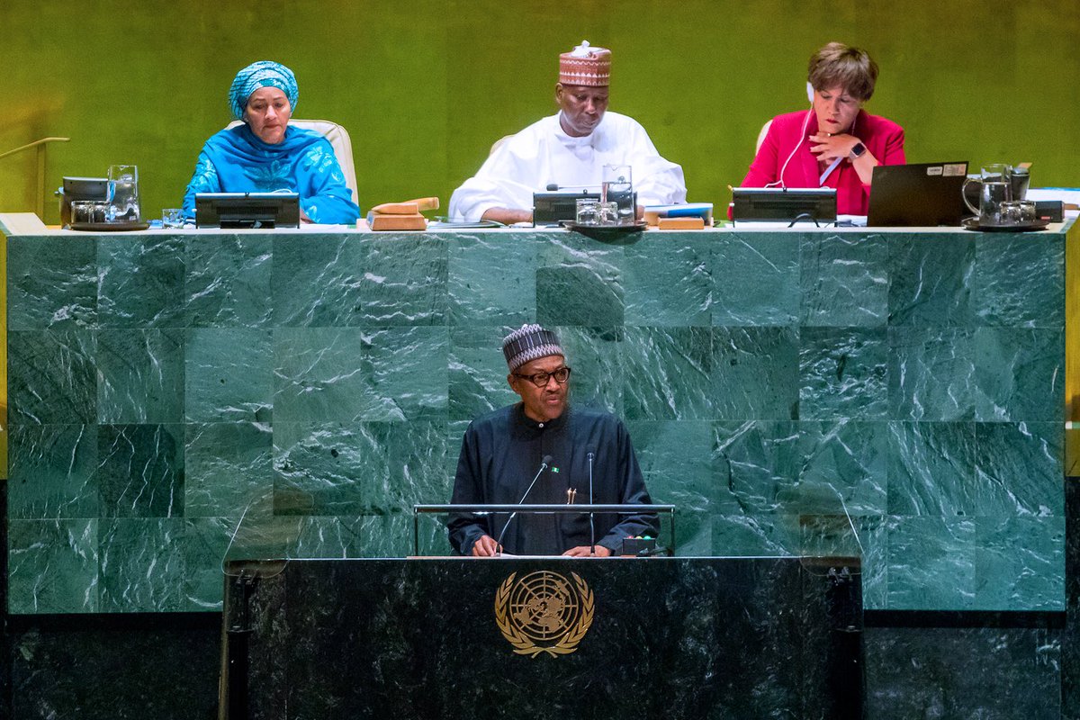 BashirAhmaad's tweet photo. This is GLOBAL PODIUM, and 3/4 on the podium in this picture are Nigerians, couldn’t be more proud! #UNGA https://t.co/tFlRTLpLtF