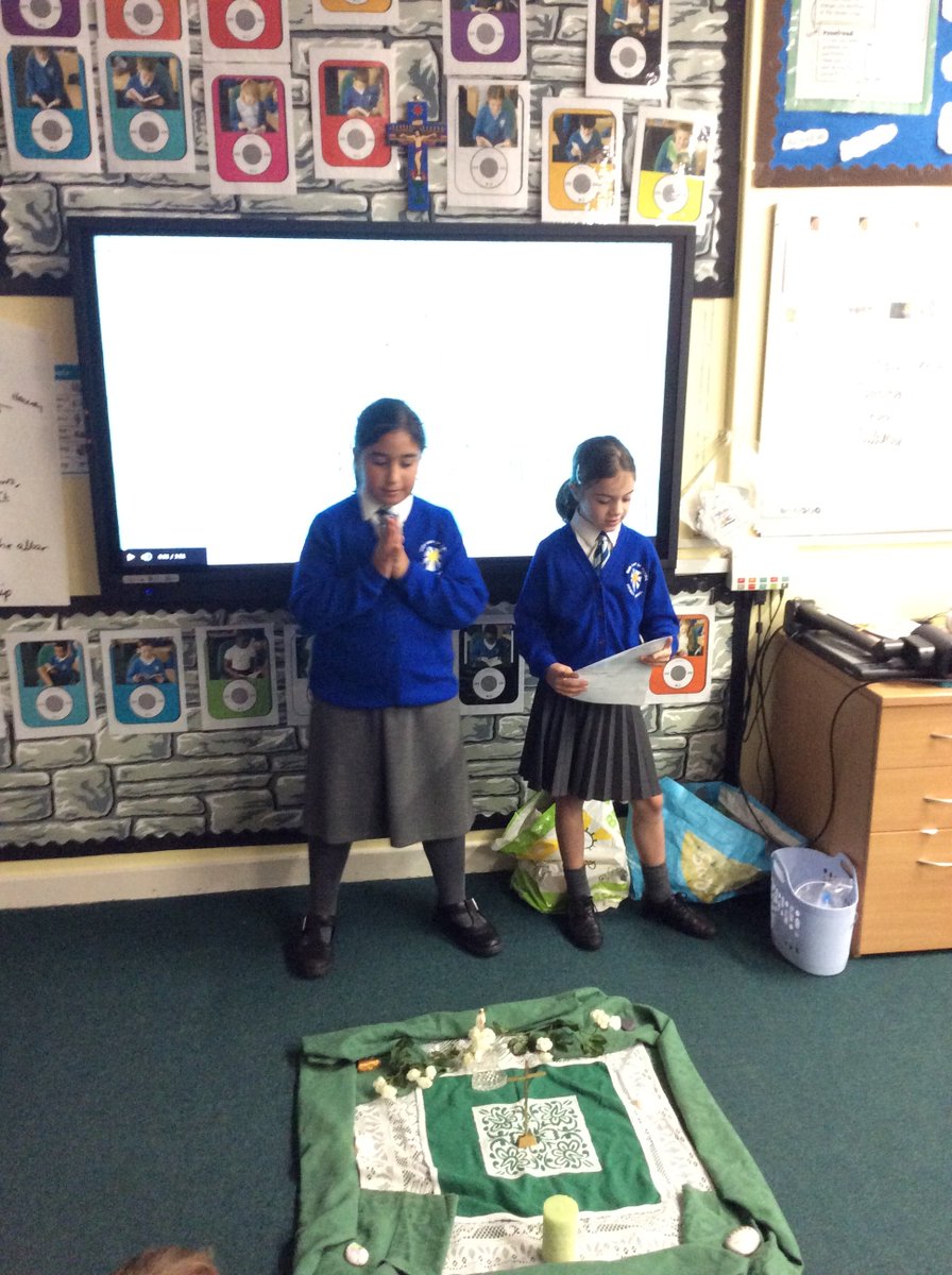 OLOFPrimary's tweet photo. Pupil led Collective Worship @OLOFPrimary Two of our Year 4 pupils asking their class mates to think about actions and words @OLFQuinton @RCBirmingham @BhamDES @BCPP13 @StChadsBirm |@FatherHudsons #bekindtoeachother #whoisGodcallingyoutobe #disciple #PrayerTimes https://t.co/2YR7xdZ90s