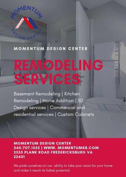 Need Remodeling services? Look no further than Momentum Design Center. Give us a call today for your home remodeling needs! #momentumdesigncenter #homeremodeling #generalcontracting #virginia #maryland #washingtondc