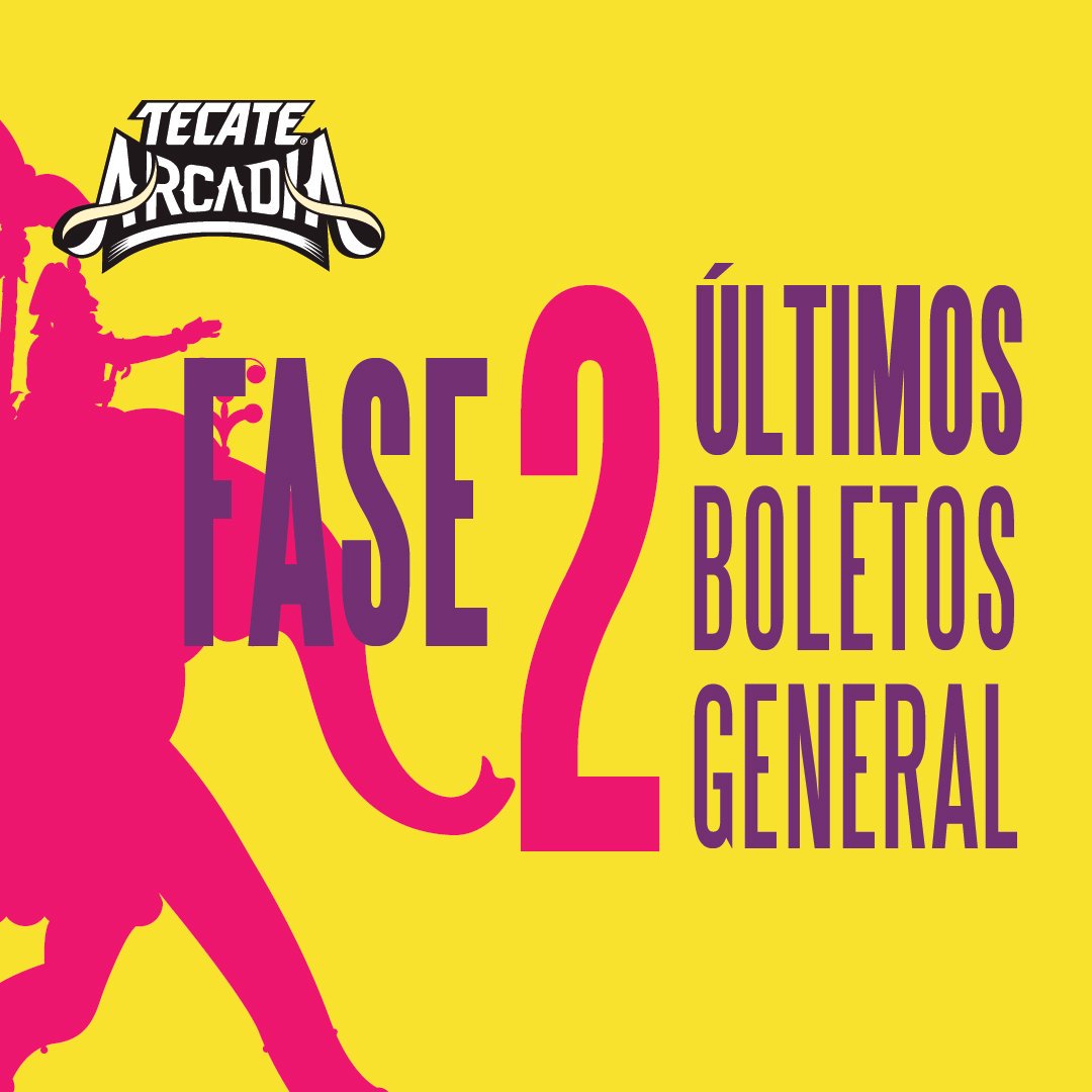 ⚠Atención, #Mérida⚠

Si todavía no tienes tus boletos para #TecateArcadia🐘, estás a tiempo de adquirirlos antes de que su precio cambie.

🎟 En eticket bit.ly/TecateArcadia_…