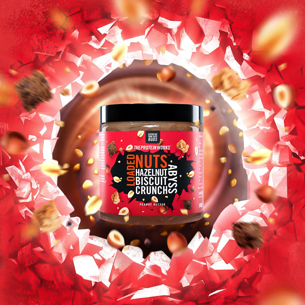 TheProteinWorks's tweet photo. ๐ฃ BRAND NEW FLAVOUR ANNOUNCEMENT!
Hazelnut Biscuit Crunch Abyss has Landed ๐
Our latest concoction of roasted hazelnuts, organic peanuts, crunchy pieces, all wrapped up in smooth chocolate to create a super premium nut butter unlike any other.
#theproteinworks
#loadednuts https://t.co/GCFUwfKGvj
