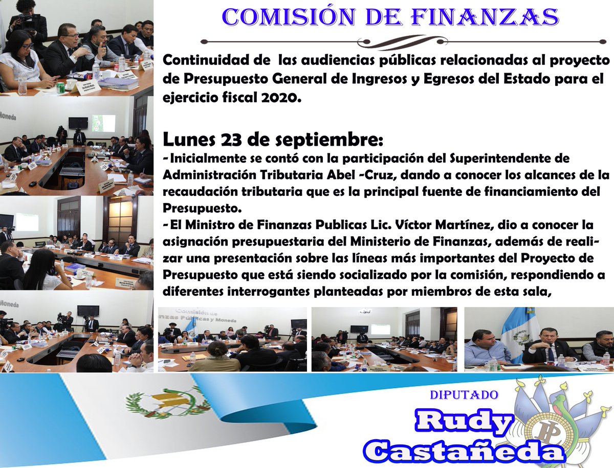 #VicePresidenteComisiónDeFinanzas Continuidad  de audiencias por el Proyecto de Presupuesto 2020
<a href="/BancadaUcn/">Bancada UCN</a>
