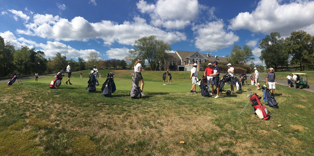 Gorgeous day at <a href="/TimbersatTroy/">The Timbers at Troy Golf Course</a> as we get set for the #HoCoGolf tri-match of the year between <a href="/CHSEagleSports/">Centennial Athletics</a>, <a href="/mrhs_mustangs/">Mustang Athletics</a> and <a href="/AthleticsRHHS/">River Hill Athletics</a> ... all three boys teams and all three girls teams are all undefeated