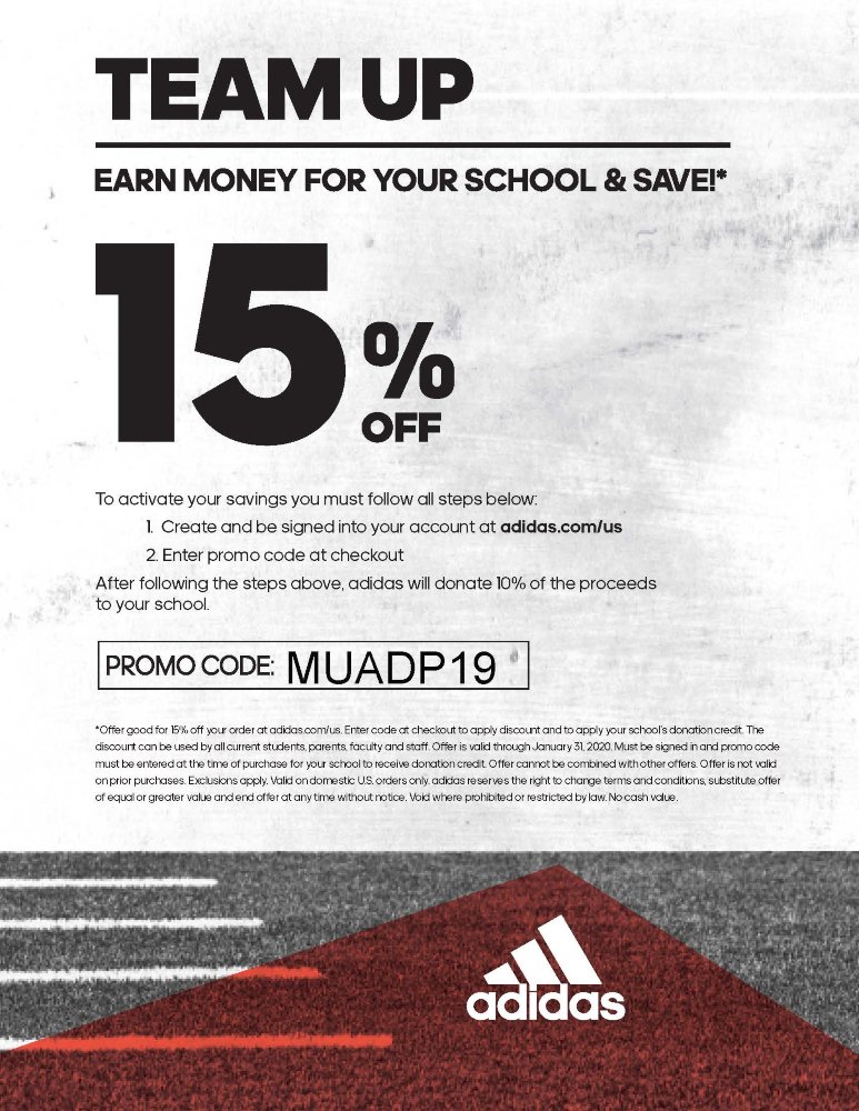 maloneathletics's tweet photo. Malone is partnering with @adidasUS on an opportunity which will directly benefit athletics.

15% off all online orders AND free shipping for anyone using our promo code MUADP19. Adidas is also donating 10% of all sales back to Malone! https://t.co/TOABJOV7TR