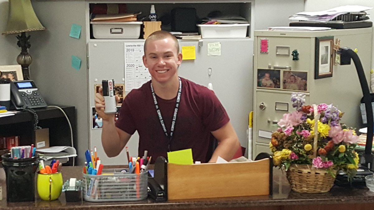 DierschkeAngela's tweet photo. Enjoying the prize of chilling at Mrs. Dierschke's desk with a favorite beverage. Students names are drawn from tickets they earn for positivity and participation. #todayatlhsk #lisdthrive #lisdkind #lhskillough https://t.co/W6id1p15pS