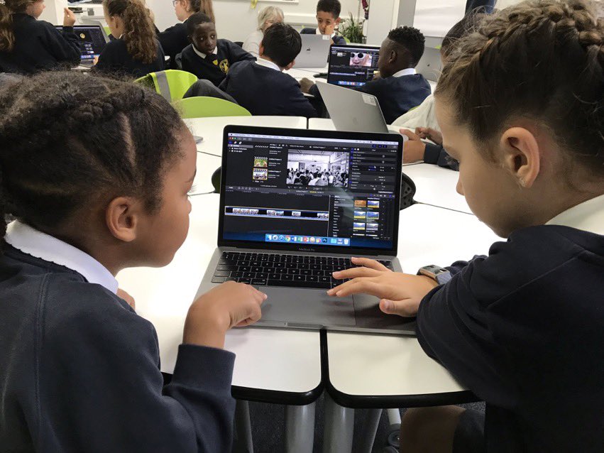 Today, children from across Rockliffe went over to our partner school, Woodhill, to put together footage from our 60th birthday. The children loved learning to use the Mac books and can’t wait to see the finished result! Thank you <a href="/WoodhillSchool/">Woodhill School</a>