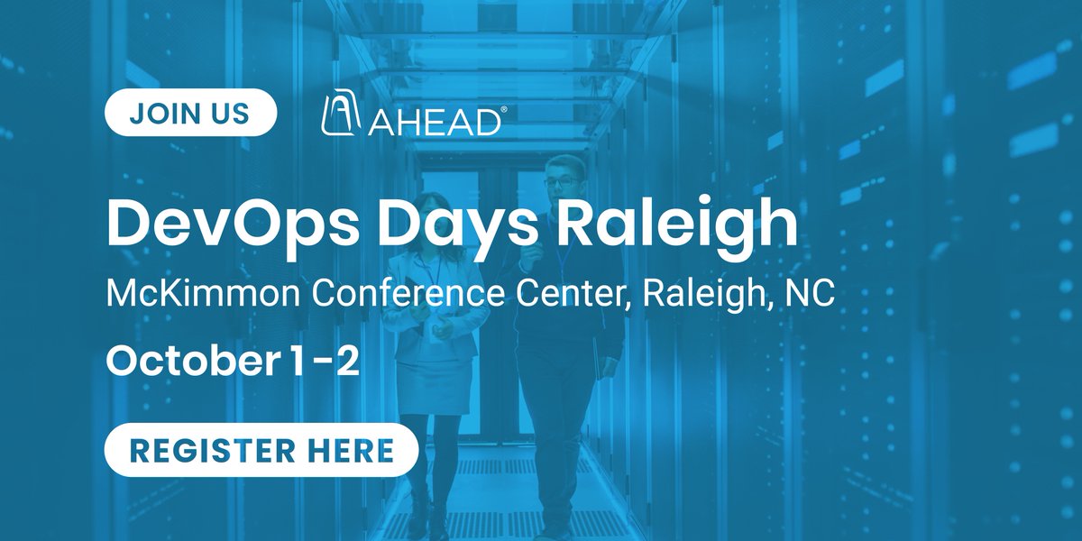 Ahead's tweet image. Our #DevOps specialists are looking forward to another round of @DevOpsDaysRDU as a Platinum Sponsor! 

We can help you #streamline your build, test, and release processes - learn how: bit.ly/DevOpsDaysRale… #ScaledDevOps #buildtestrelease #DevOpsDays