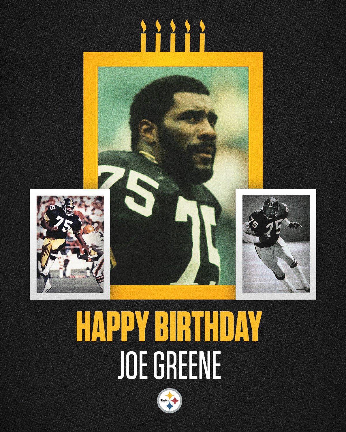 The himself, still going strong after all these years. Happy Birthday Joe Greene 