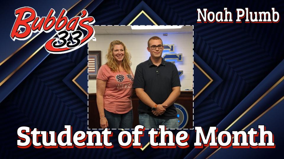 ConnallyUil's tweet photo. Congrats to CHS UIL's very own Noah Plumb for being the first ever Bubba's 33 Student of the Month! https://t.co/2hKEzIVgh1