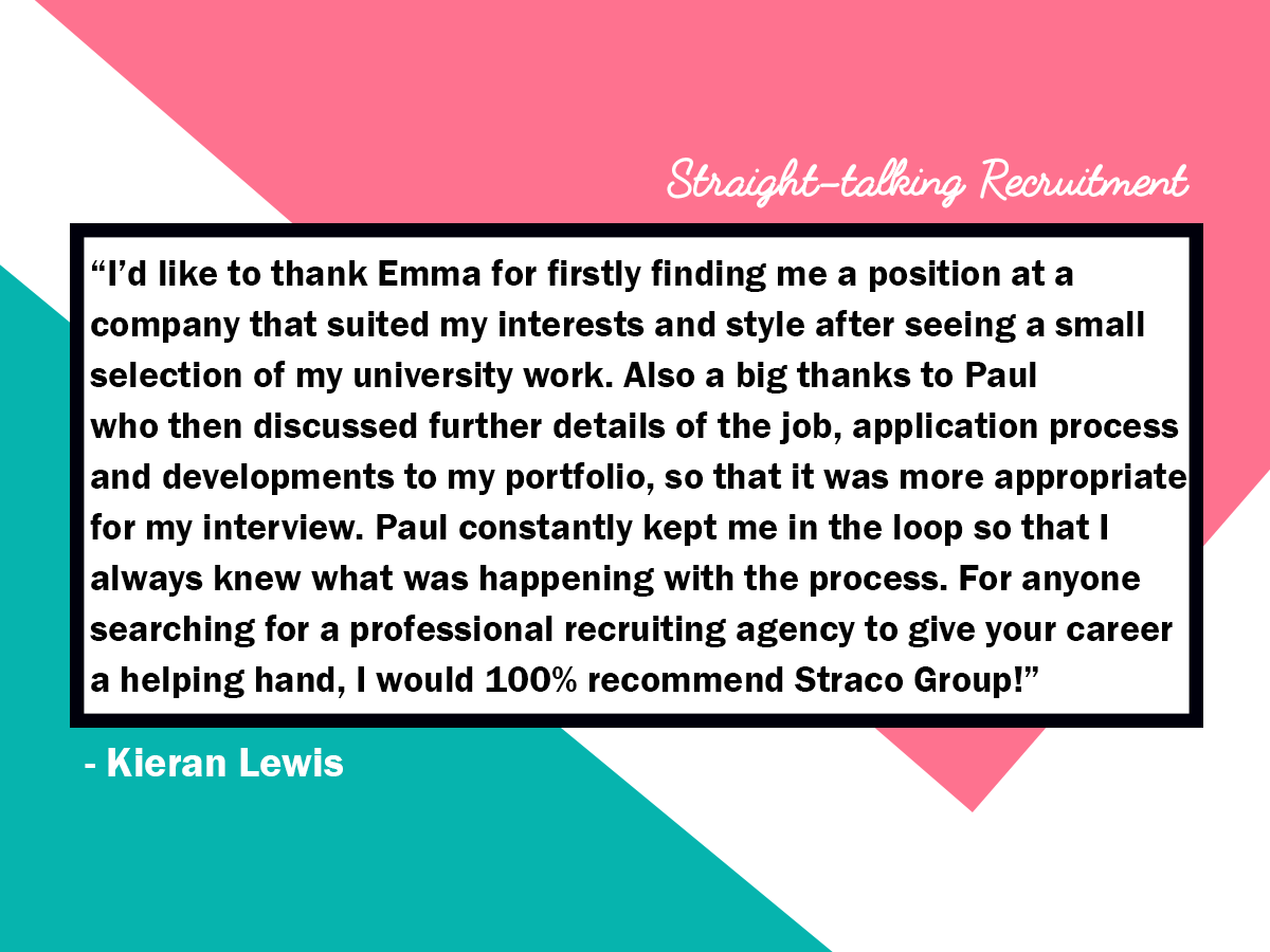 StracoRecruit's tweet photo. Well done team for another great review, we love getting these! 👏 

#TestimonialTuesday #StracoJobs #LoveStraco #Recruitment #InteriorDesign #RetailDesign #DesignGraduates #GraduateJobs https://t.co/BiyQs943lQ