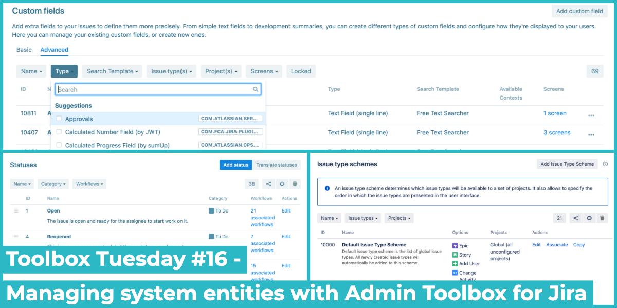 decadis_de's tweet image. It's #ToolboxTuesday #16!
Enjoy an enhanced and more efficient view of your #Jira administration with #AdminToolbox for Jira adding:
- Custom filtering options
- ID columns
- A condensed Smart view
- Bulk deletion
and more on #Server & #Datacenter.
ow.ly/cTde50woaiC