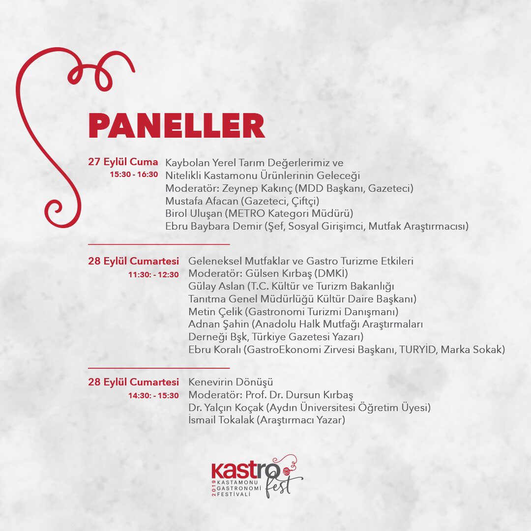 Kastro_fest's tweet photo. Kastrofest kapsamında uzmanlar;“Kaybolan Yerel Tarım Değerlerimiz ve Nitelikli Kastamonu Ürünlerinin Geleceği”, “Geleneksel Mutfaklar ve Gastro Turizme Etkileri”ile “Kenevirin Dönüşü”panelleri ile gıdadan turizme farklı konulara bütünsel bir yaklaşımla öncülük etmeyi amaçlıyorlar https://t.co/D3BdWEhJul