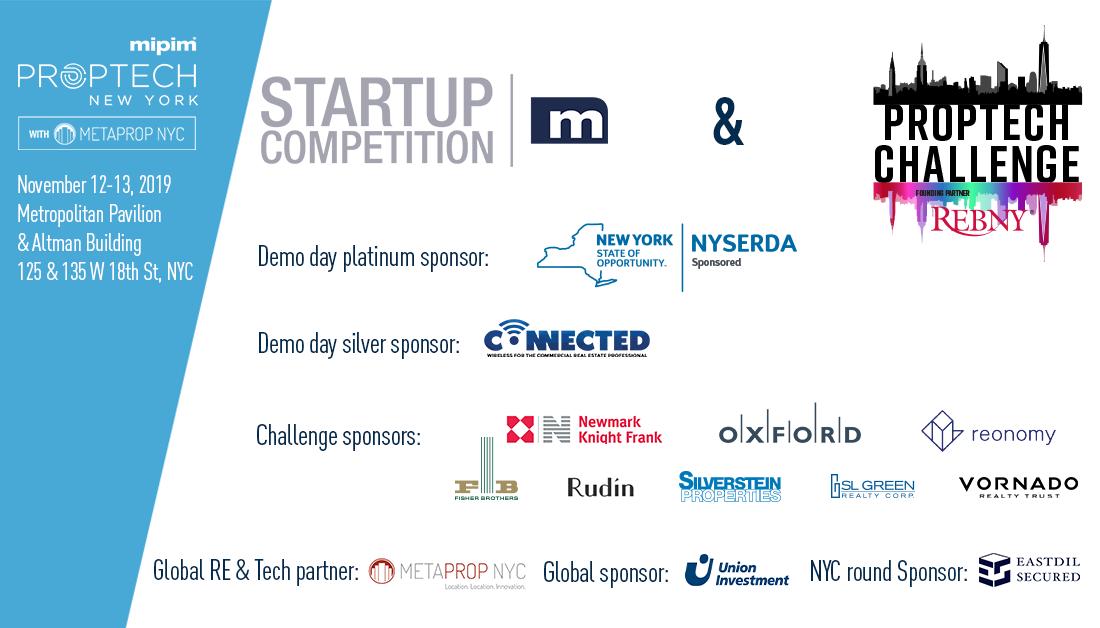 MIPIMWorld's tweet photo. Not long left to apply for the #MIPIM Startup Competition's New York stage, at #MIPIMPropTechNYC! This special stage includes the @PropChallenge, and its 4 categories offer cash prizes of $50k; plus a chance to pitch in Cannes next March! https://t.co/txB2CV3kjA cc @MetaPropNYC https://t.co/zqNgt28wQO