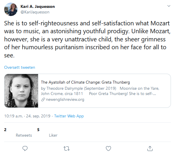 Kari Jaquesson altså. Der har du faen meg ei sjukt usympatisk dame.