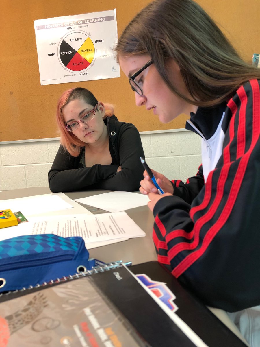 kprschools's tweet photo. Students in Marilyn Robitaille’s Contemporary Indigenous Voices class review their learnings at Clarke HS https://t.co/xtTQjWFLGB