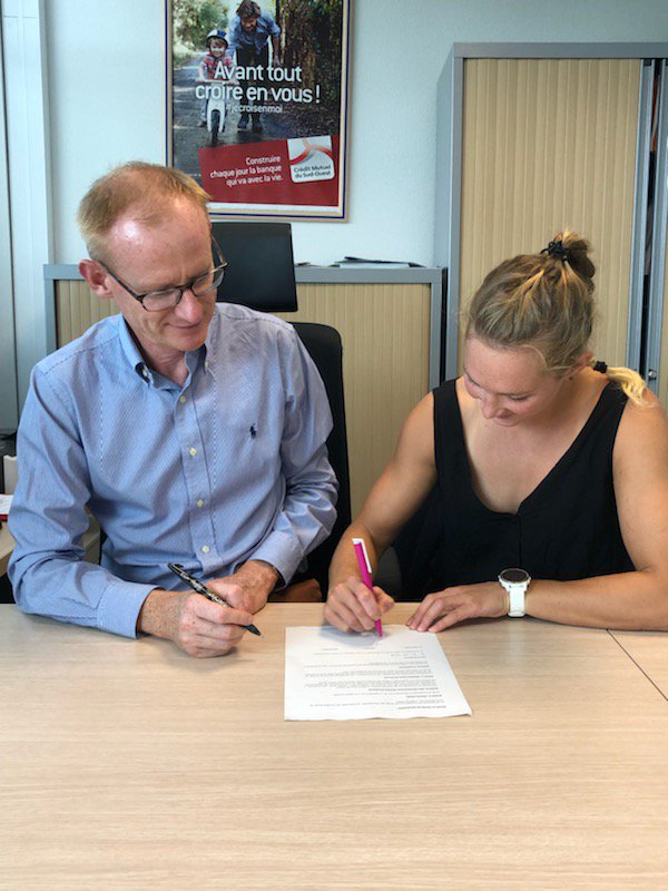 Très heureuse de compter le Crédit Mutuel Sud Ouest secteur Dordogne parmi mes partenaires! Ils font maintenant partie de cette aventure sportive!!