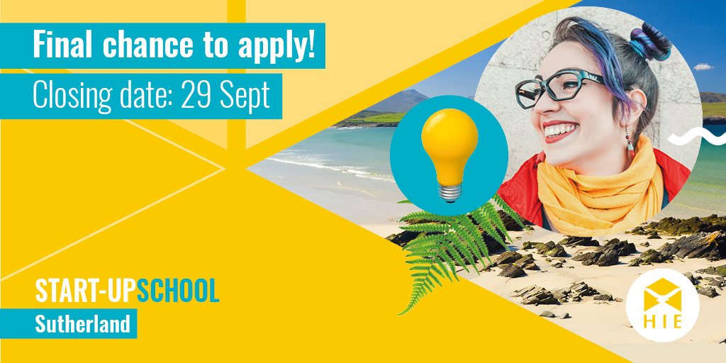 Just a few days left to apply for our Sutherland Start-Up School! If you’ve got an exciting business idea that could benefit your community or the environment, don’t miss the 29 Sept deadline! Application and more info: hie.co.uk/startupschool