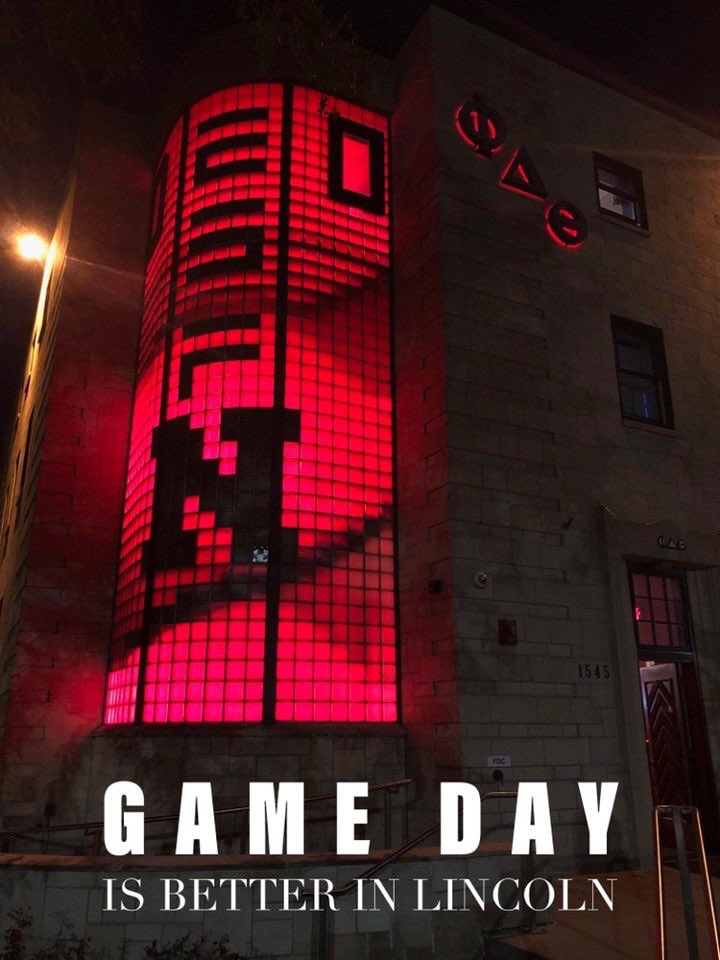 Phi Delta Theta Nebraska Alpha (@pdt_unl) on Twitter photo GAMEDAY IS BETTER IN LINCOLN!! Help us get featured on ESPN this Saturday! This staircase design will be up all week and weekend, come stop by and check it out! As always, Skers by 90 <a href="/CollegeGameDay/">College GameDay</a> <a href="/KirkHerbstreit/">Kirk Herbstreit</a> <a href="/DwyaneWade/">DWade</a> GAMEDAY IS BETTER IN LINCOLN!! Help us get featured on ESPN this Saturday! This staircase design will be up all week and weekend, come stop by and check it out! As always, Skers by 90 <a href="/CollegeGameDay/">College GameDay</a> <a href="/KirkHerbstreit/">Kirk Herbstreit</a> <a href="/DwyaneWade/">DWade</a>