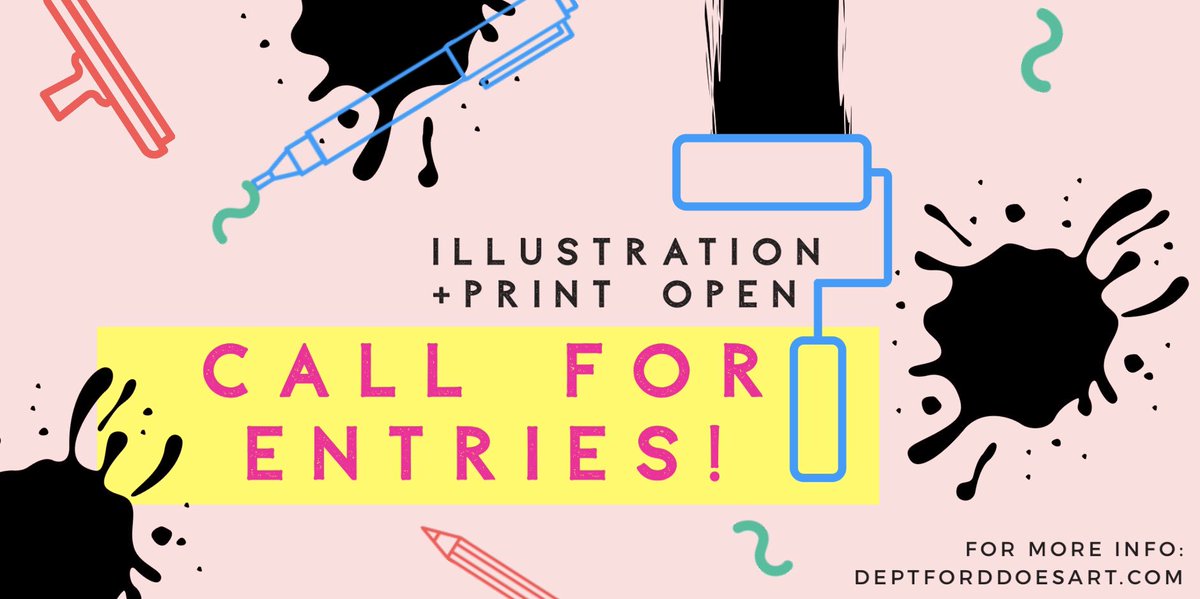 DeptfordDoesArt's tweet photo. CALL FOR ENTRIES! Submissions for ILLUSTRATION + PRINT OPEN - 13-22 Dec 2019 are now open! - Prints, clothing, book, homeware - anything printed goes! Details: https://t.co/OT4PZ0KGMd PLS HELP SHARE &amp; RT! 🙏 #printfair #illustration #london #lewisham #opencall #callforartists https://t.co/Y6ND7nK6sv