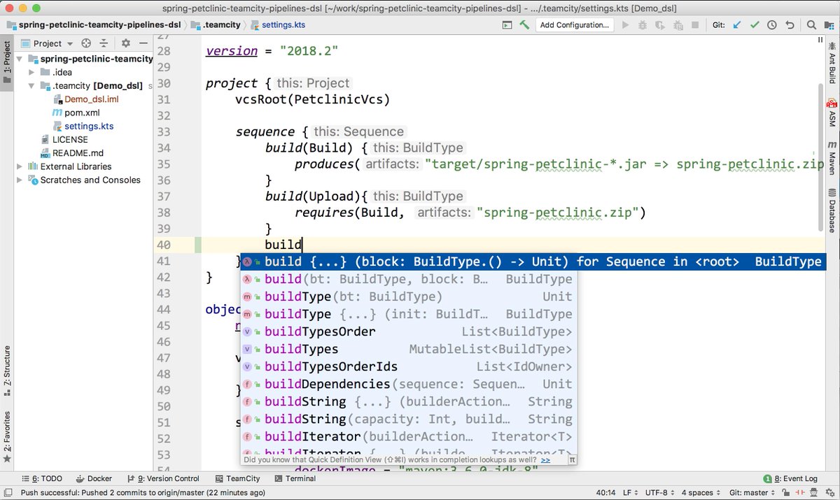 teamcity's tweet photo. The #Kotlin DSL in TeamCity allows extracting the common code into libraries https://t.co/SezR8jZgfS

#doitincode https://t.co/88ulxw0sdX