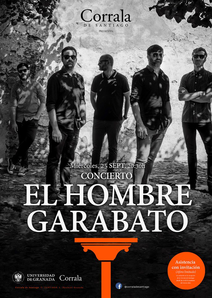 [#Música] <a href="/hombregarabato/">El Hombre Garabato</a>  presenta este miércoles 25 de septiembre a las 20.30h en La Corrala de Santiago-Ugr “Qué puede pasar”, su primer single extraído de “Luciérnagas” su último EP. La entrada es con invitación. Aforo limitado.
ow.ly/NeA550wojeE