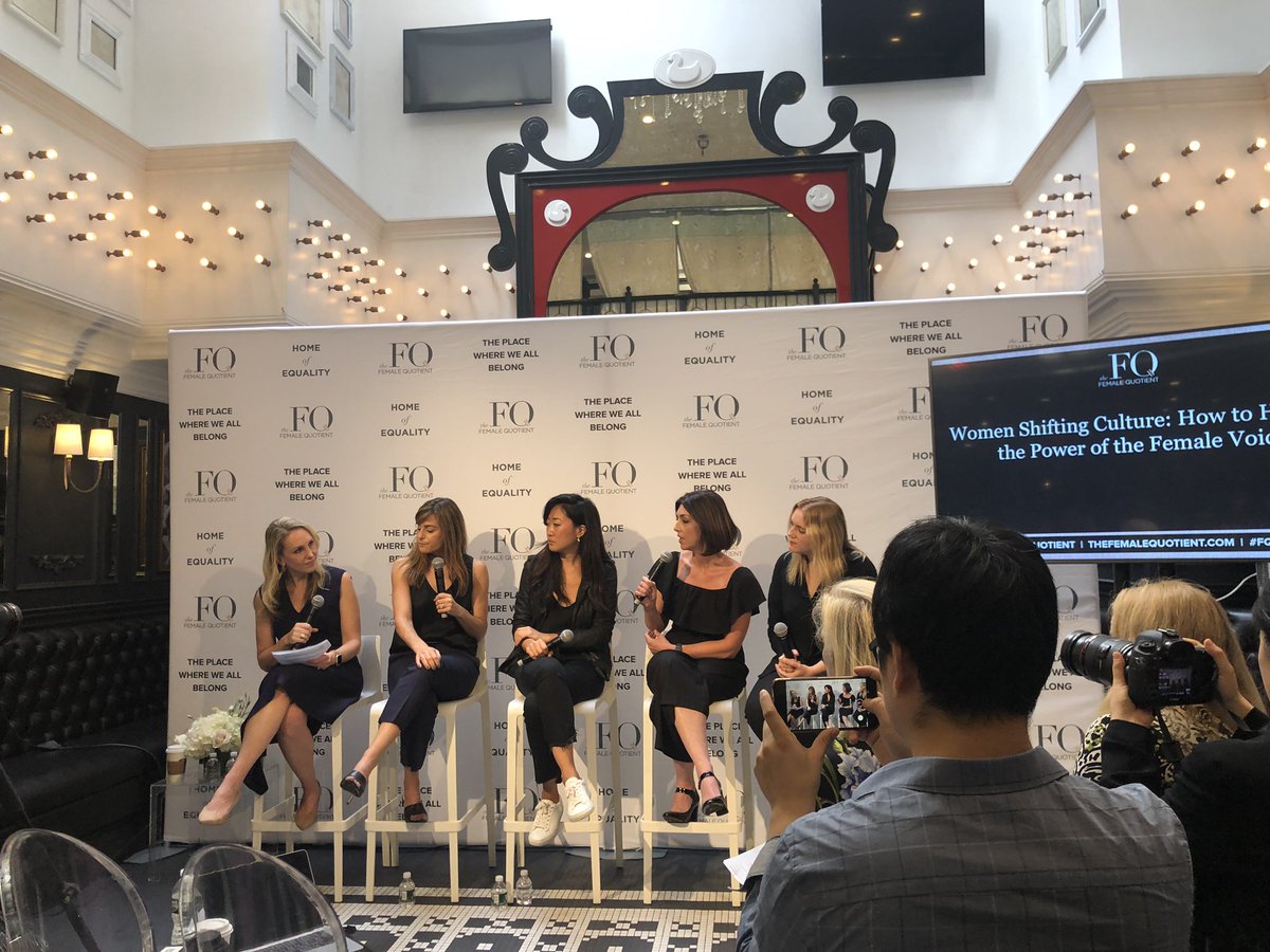 kamilahmthomas's tweet photo. Grateful to be among like-minded + #creative #womensupportingwomen this #TuesdayMorning listening to an admired friend #Googler @aposner for her panel “Women Shifting Culture” at #FQLounge. Looking forward to #insightful &amp; #inspiring #creativestorytelling 
@AWNewYork_ #AWNewYork https://t.co/WT03hgj4eT