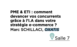 ⌚️ Prochain rendez-vous #ParisRetailWeek : conférence “ #PME &amp; #ETI : comment devancer vos concurrents grâce à l’#IA dans votre stratégie #ecommerce ?  ”

➡️ Mercredi 25 septembre, 10h30, salle 7