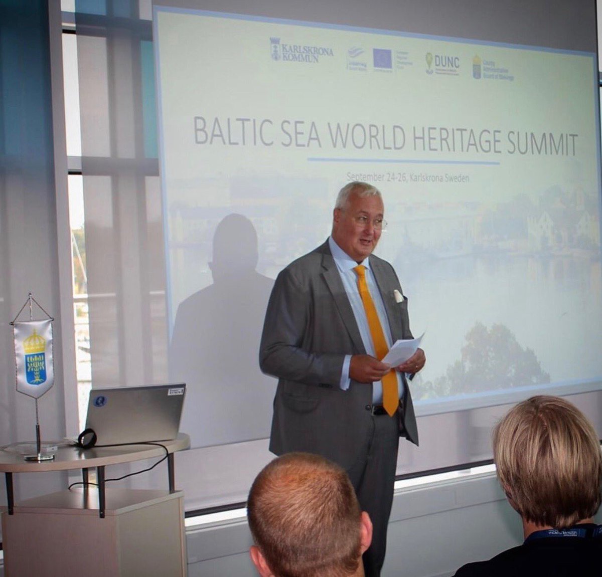 StenNordin's tweet photo. Talade idag på konferensen Baltic Sea World Heritage Summit. Deltagare från världsarv runt Östersjön. På bild med Anna-Kajsa Arnesson ordf och Emma Rydér samordnare världsarvet Södra Ölands odlingslandskap. Världsarven behöver skyddas men också utvecklas och göras tillgängliga https://t.co/GQ63LBjLrC
