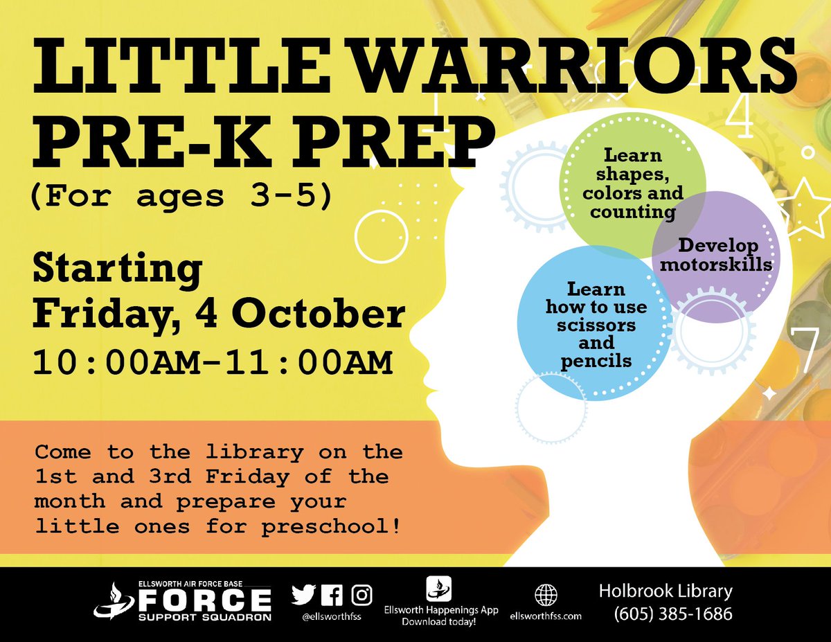 library_sd's tweet image. Pre-K Prep begins next Friday for ages 3-5! We&apos;ll be counting, reading a story, and tracing pumpkins and the letter P for fall!