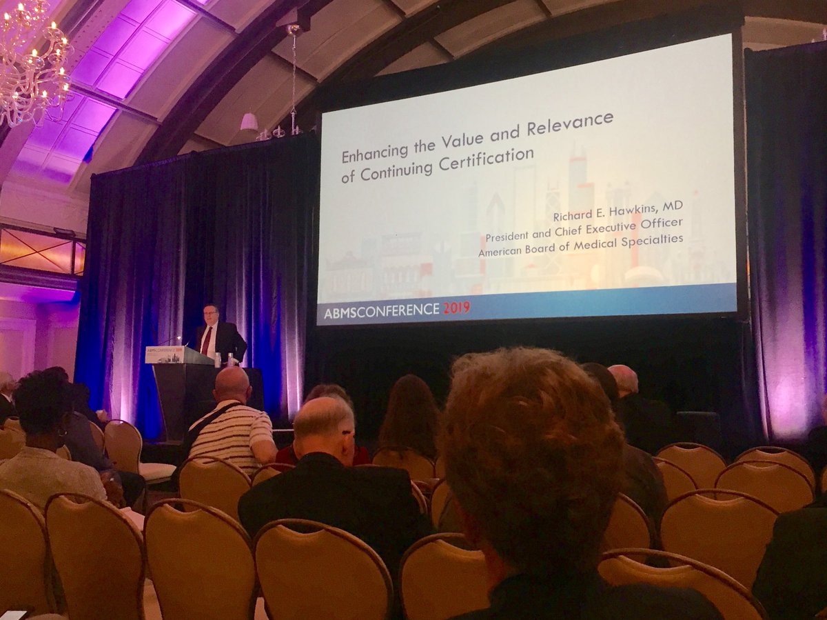 TheABPath's tweet image. Dr. Richard Hawkins kicked off the morning at @ABMSCert #abms2019 with a great discussion on Enhancing the Value of Continuing Certification and the path to achieve the vision. #ABPath #ContinuingCertification