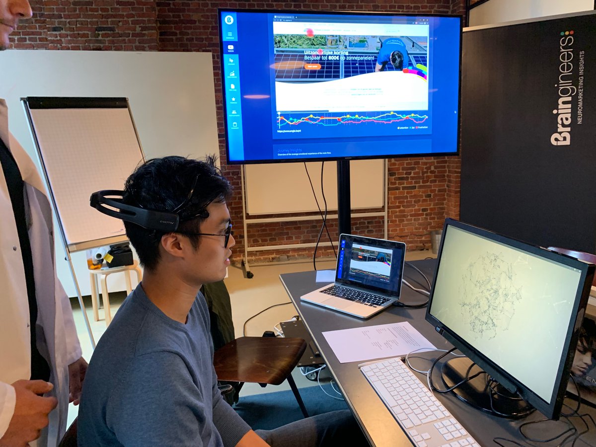 Together with Braingineers, we organized 2 Live Neuro Measurement demo days. Our guests found out how this advanced method can provide insights with #usabilitytesting and #userresearch for their digital product or service #usertesting #neuromarketing #websiteoptimization #uxlab
