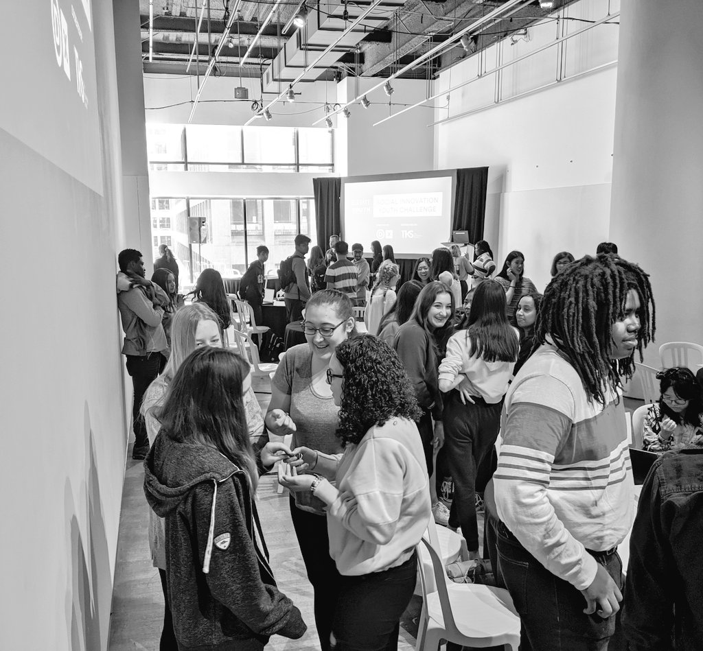 BuildingEDU's tweet photo. #NorthernSS Grade 11 Architecture students @DesignExchange for the #ElevateYouth Challenge. Things are underway as students start the day meeting students from other @tdsb schools. @DaleatSKYLARK @PrincipalNSS @TDSB_STEM #DesignThinking #designs https://t.co/59qBGYHl0F
